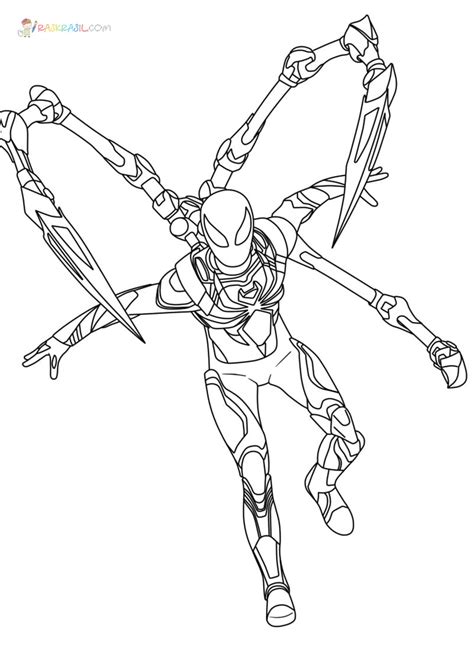 iron spiderman coloring pages printable printable templates