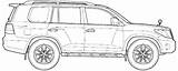 Coloring Land Cruiser Pages Lexus Toyota Color Print sketch template