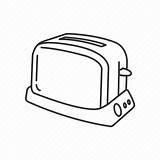 Toaster Bread Icon Breakfast Appliance Toast Food Appliances Editor Open sketch template