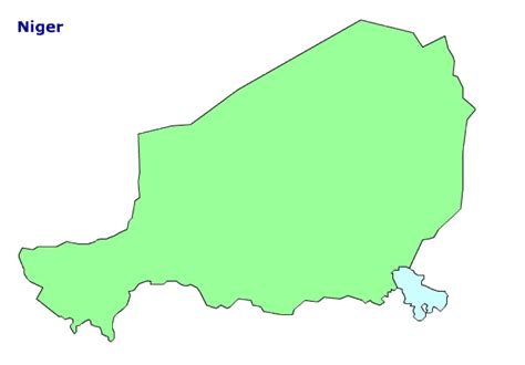Niger Map Terrain Area And Outline Maps Of Niger Countryreports