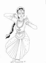 Kathak Dancing sketch template