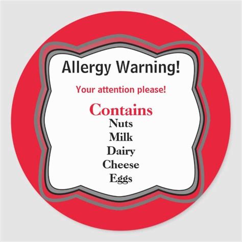 printable allergy alert signs  classroom