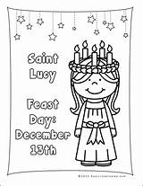 Lucy Coloring Saint St Lucia Worksheet Printable Printables Packet Reallifeathome Version Kids Activities Catholic Also Available Use Group Packets Designlooter sketch template
