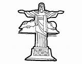 Cristo Redentor Rio Janeiro Redentore Cristos Acolore Colorironline sketch template
