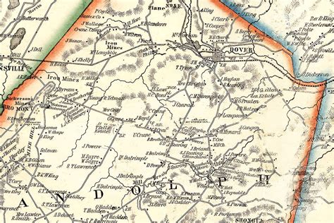 vintage morris county map   map  morris county  etsy