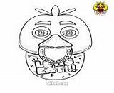 Coloring Fnaf Pages Chica Face Nights Five Freddys Color Online Printable Info sketch template