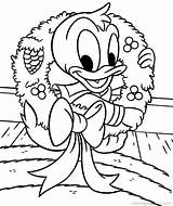 Disney Christmas Coloring Pages Nephew Donalds sketch template