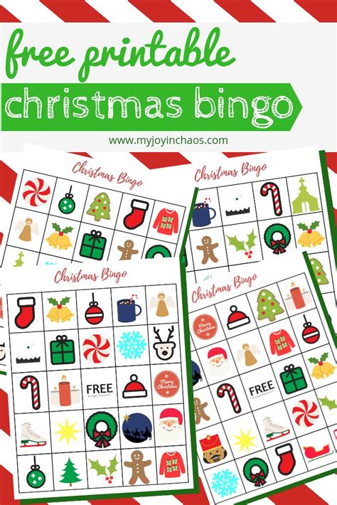 christmas bingo printables theyre great  kids  christmas