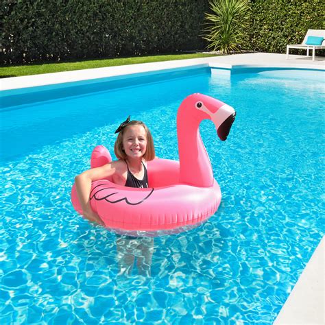 gofloats flamingo jr pool float party tube stylish floating  kids
