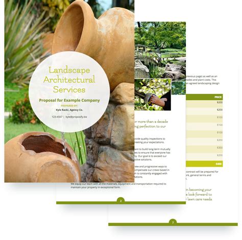 landscaping proposal template  sample proposify
