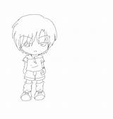 Chibi Boy Coloring Anime Lineart Pages Base Male Template Hoodie Drawings Deviantart Deviant Downloads sketch template