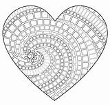 Pages Mosaic Patterns Coloring Beginner Colorear Corazon Mandala Template sketch template