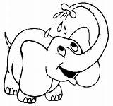 Elephant Coloring Pages Kids sketch template