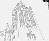 Espanha Giralda Monumentos Desenho Pontos Seville Catedral sketch template