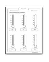Temperature Worksheets Worksheet Color Thermometer Show Softschools Measurement sketch template