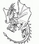 Coloring Dragons Fantasy Pages Popular sketch template