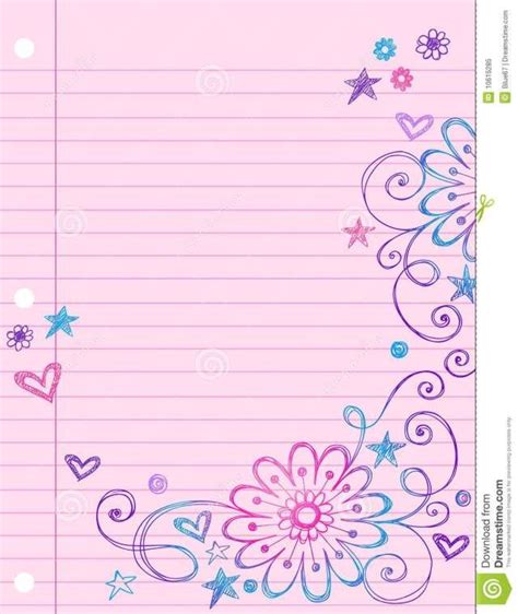 cute printable notebook paper   notebook paper template