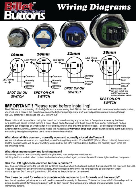 wiring diagrams   billet buttons