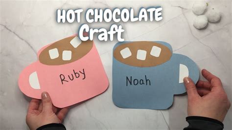 easy hot chocolate craft  template youtube