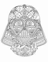Coloring Wars Star Vader Darth Adult Pages Dead Mandala Printable Mask Book Helmet Skull Colouring Sheets Color Wall Mexican Books sketch template