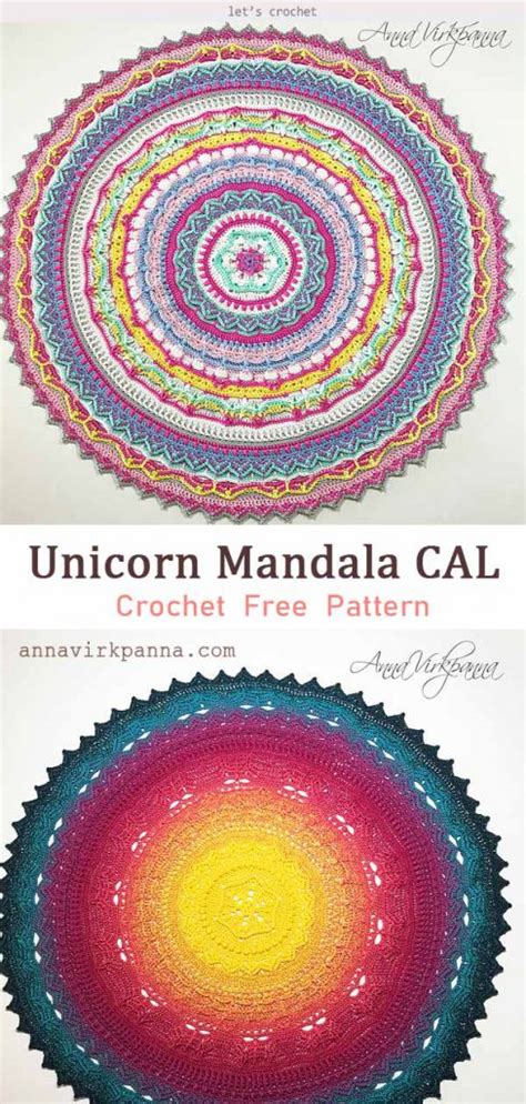 unicorn mandala  crochet pattern