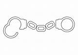 Handschellen Esposas Handboeien Manette Kleurplaat Malvorlage Handcuffs Menottes Kleurplaten Stampare Educima Herunterladen sketch template