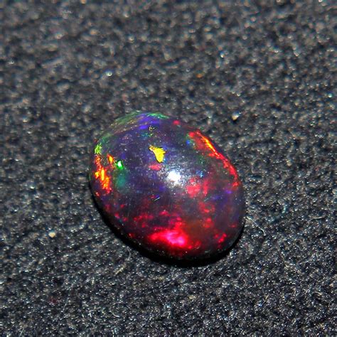 mm opal natural black ethiopian fire opal black opal etsy october birth stone opal