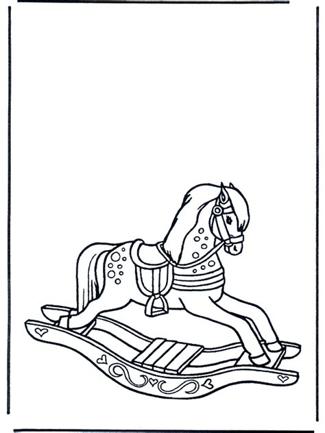 rocking horse  coloring page toys