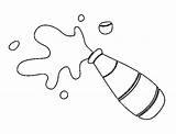 Champagne Coloring Bottle Coloringcrew sketch template