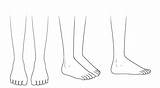 Kaki Sepatu Menggambar Langkah Perkirakan Posisi Sandal sketch template