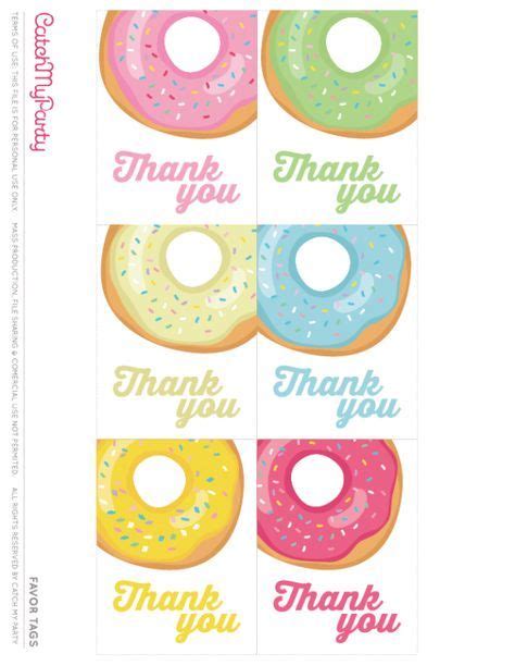 donut party printables favor tags catchmypartycom donut party