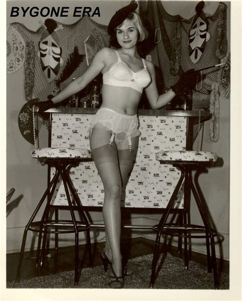 Lingerie Model 1950 S Pinup Girl Tiki Bar Poster Art Photo
