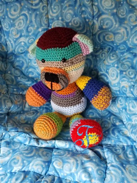 this colorful bear is ready to play measures roughly 13