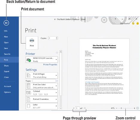print  entire document  word  dummies