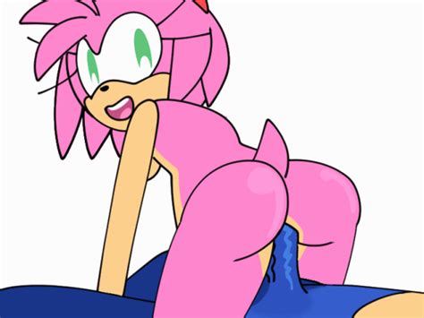 Rule 34 Amy Rose Animated Anthro Ass Blue Fur Breasts Female Fur