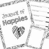 Esteem Coloring Journal Self Happiness Calendar Subject sketch template