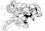 Juggernaut Colossus Mewarnai Hulk sketch template