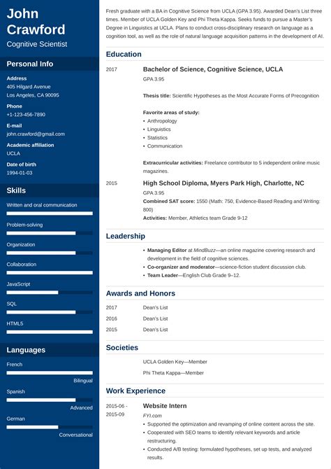 resume  scholarship application   template examples