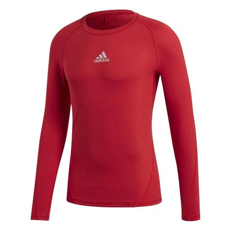 buy adidas mens alphaskin sport techfit long sleeve compression top power red