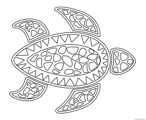 polynesian sea turtle  art illustrations