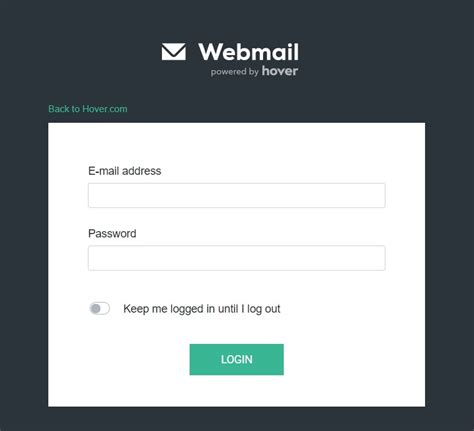login  hover webmail login