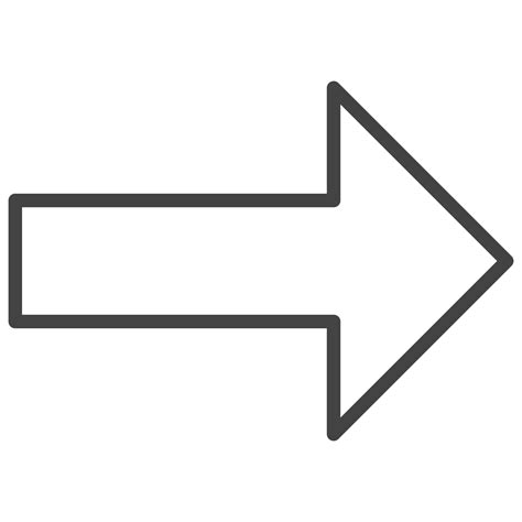 outline arrow icon  png