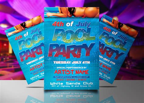 125 Incredible Pool Party Flyer Template Template Ideas
