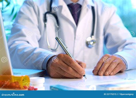 doctor writing prescription stock image image