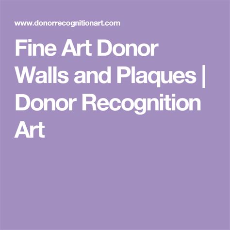 pin  donor recognition wall