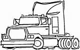 Truck Semi Coloring Pages Trucks Wheeler Trailer Color Printable Tattoos Clipart Tractor Cliparts Renault Magnum Library Transport Print Cars Drawing sketch template