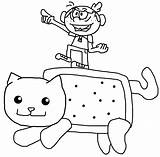 Cat Nyan Coloring Pages Tac Getdrawings Template Lincoln Rides Greasy Drawing sketch template