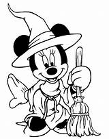 Witch Halloween Coloring Disney Pages Printable Themed Mouse Minnie Kids Print Pirate Mickey Sheets Minnei Character Hat Color Characters Pumpkin sketch template