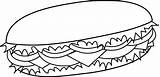 Sandwich Clip Sub Clipart Food Drawing Cartoon Hamburger Line Cliparts Submarine Sandwiches Bread Library Roll Bun Clipartpanda Burger Chips Outline sketch template