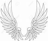 Wings Drawing Angel Line Wing Eagle Feather Vector Getdrawings Asas Desenhos Clipart Escolha Pasta Vectors sketch template